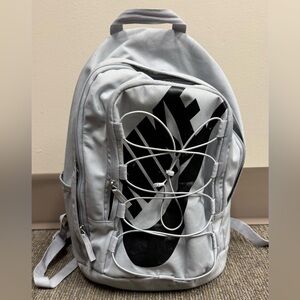 Nike White Backpack with Front Bungee Cord